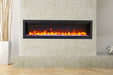 amantii symmetry bespoke 74-inch wall-mount/recessed electric fireplace ember media and orange flame