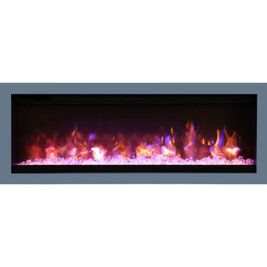 amantii fully recessed symmetry series fireplace surround in dark grey
