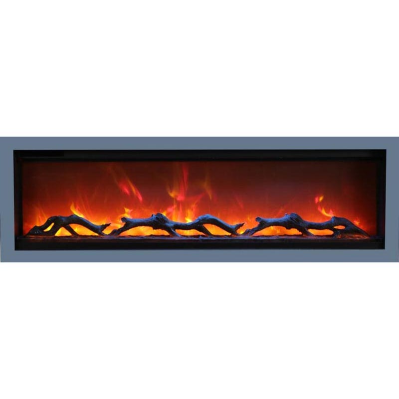 amantii fully recessed symmetry series fireplace surround in dark grey