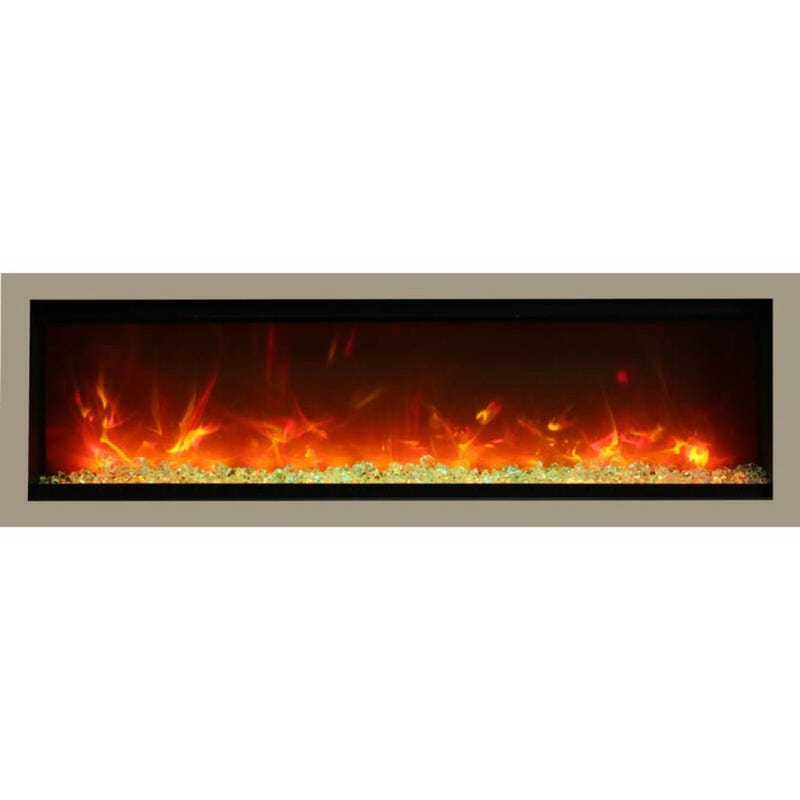 amantii fully recessed symmetry series fireplace surround in bronze