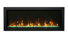 amantii panorama built-in xtra slim smart electric fireplace with green light