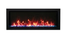 amantii built-in slim smart electric fireplace product photo with blue stones