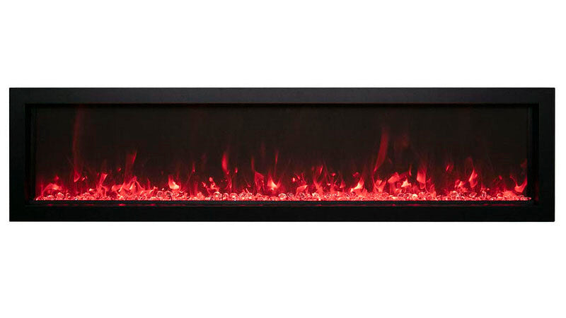 amantii panorama built-in xtra slim smart electric fireplace red flames