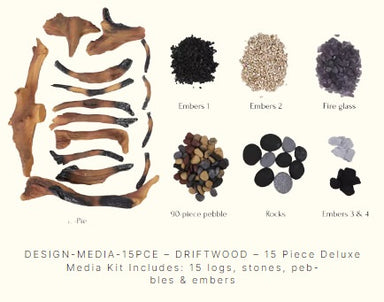amantii design media driftwood 15-piece set