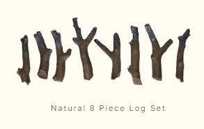 amantii design media natural 8 piece log set