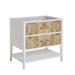 Olena 36" Single Vanity in Light Mappa Burl with Polished White Frame by James Martin Vanities - SKU | Home Luxury USA