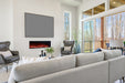 modern flames landscape pro slim smart electric fireplace installed in luxury living room