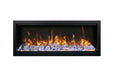 amantii symmetry bespoke 50 inch wall-mount/recessed electric fireplace product photo ice media with orange flames