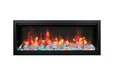 amantii symmetry bespoke 50 inch wall-mount/recessed electric fireplace product photo blue ice media with orange flames