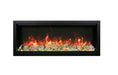 amantii symmetry bespoke 50 inch wall-mount/recessed electric fireplace product photo green ice media with orange flames