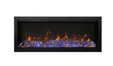 amantii built-in slim smart electric fireplace product photo with ice crystals