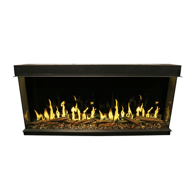 Modern flames orion multi built in or wall mounted smart electric fireplace with real flame effects product photo front view