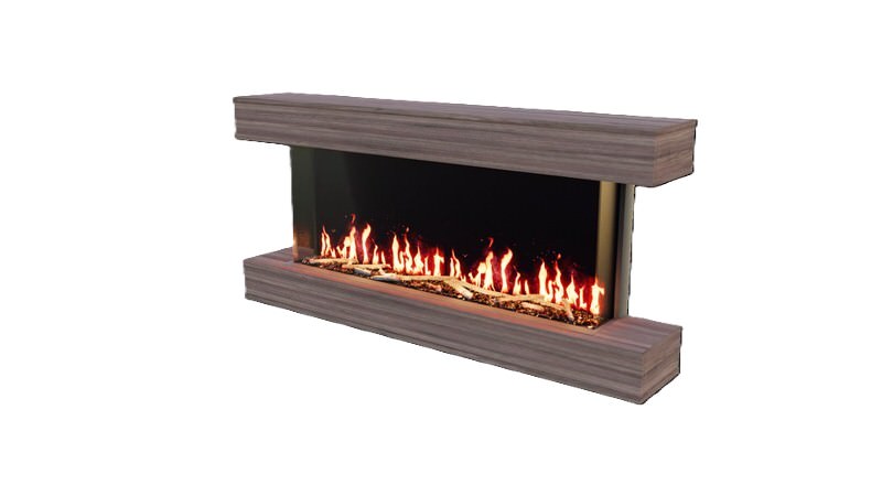 modern flames studio suites orion multi cabinet fireplace mantel weathered walnut finish