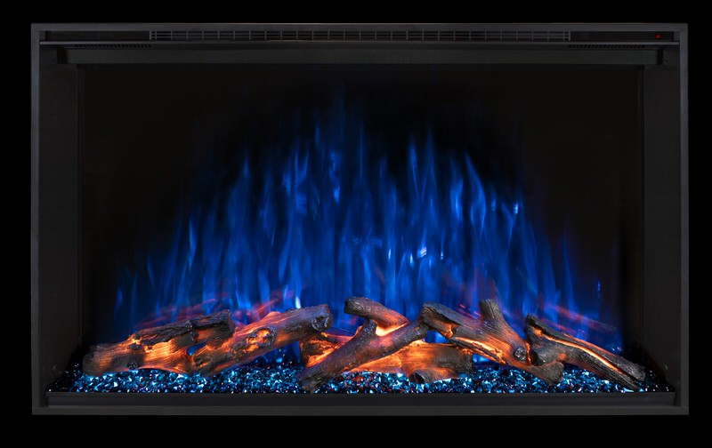 Modern flames redstone built-in electric fireplace blue flames with embers
