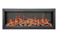 amantii symmetry bespoke extra tall electric fireplace driftwood media option
