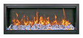amantii symmetry bespoke extra tall electric fireplace product photo with diamond crystals