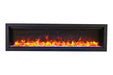 amantii symmetry bespoke 74-inch wall-mount/recessed electric fireplace blue ember media with yellow flame