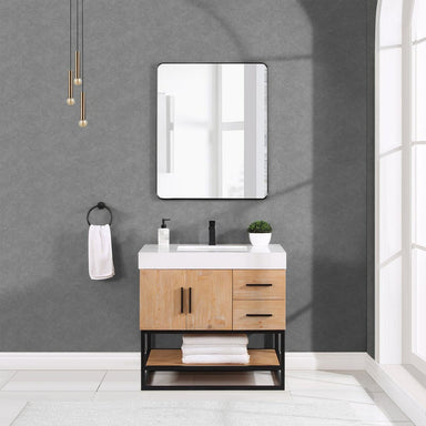 Altair inc bianco 36 inch single bathroom vanity with top 