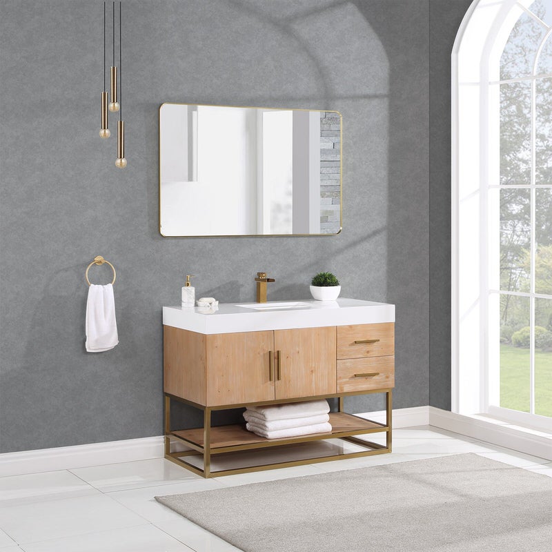 Bianco 48" Single Bathroom Vanity with Top (More Options Available)