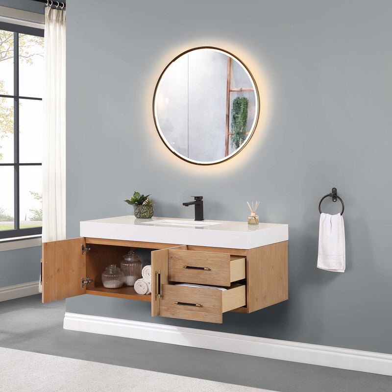 Corchia 48" Single Bathroom Wall Mounted Vanity with Top