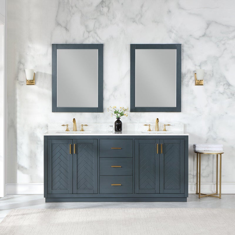 Gazsi 72 inch Double Bathroom Vanity (More Options Available)