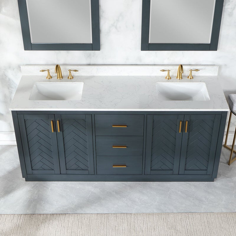 Gazsi 72 inch Double Bathroom Vanity (More Options Available)