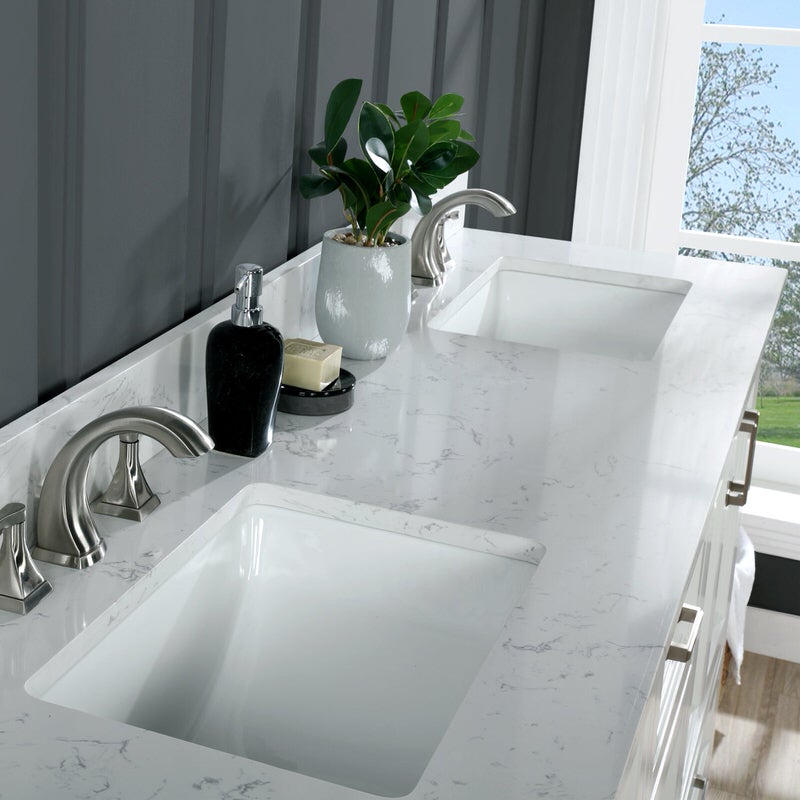 Altair Inc Isla 72-inch Double Sink Vanity, Contemporary Style with Spacious Storage for Modern Bathrooms