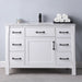 Hugo Vanities Maribella 48-inch Single Bathroom Vanity Set in White, Spacious Storage and Elegant Design