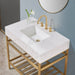 Hugo Vanities Altair Inc Merano 36-Inch Single Stainless Steel Bathroom Vanity with Multiple Options Available