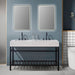 Altair Inc Merano 60-Inch Double Stainless Steel Bathroom Vanity by Hugo Vanities