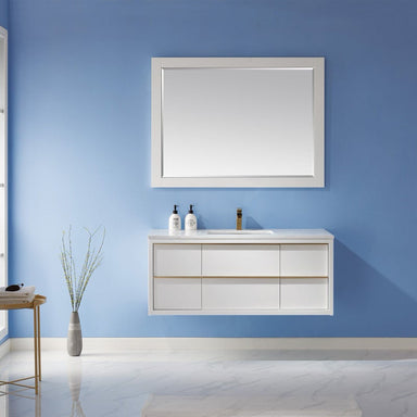 Altair Inc Morgan 48-inch Single Wall Mount Bathroom Vanity by Hugo Vanities