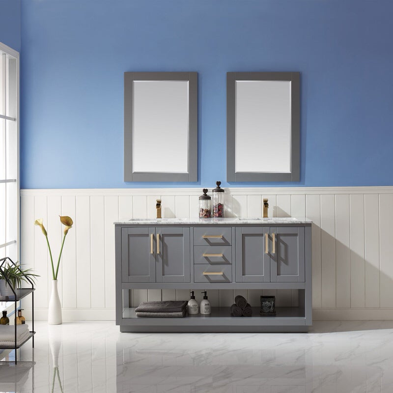 Altair Inc Remi 60-inch Double Bathroom Vanity in Gray From Hugo Vanities