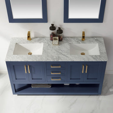 Altair Inc Remi 60-inch Double Bathroom Vanity in Blue From Hugo Vanities