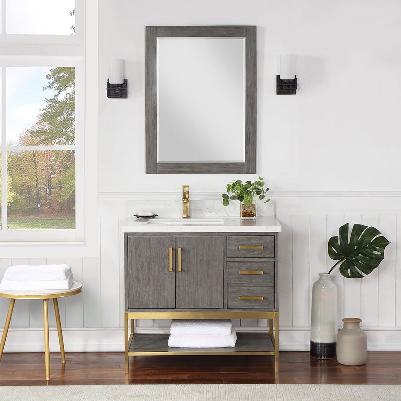 Altair Inc Wildy 36-inch Single Bathroom Vanity In Gray From Hugo Vanities