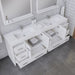Alya Bath Sortino 84" Modern Bathroom Vanity In White From Hugo Vanities