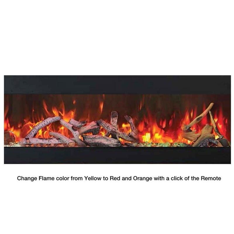 amantii panorama deep electric fireplace product phtot with different flame colors