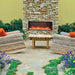 amantii panorama deep electric fireplace installed outdoors on patio