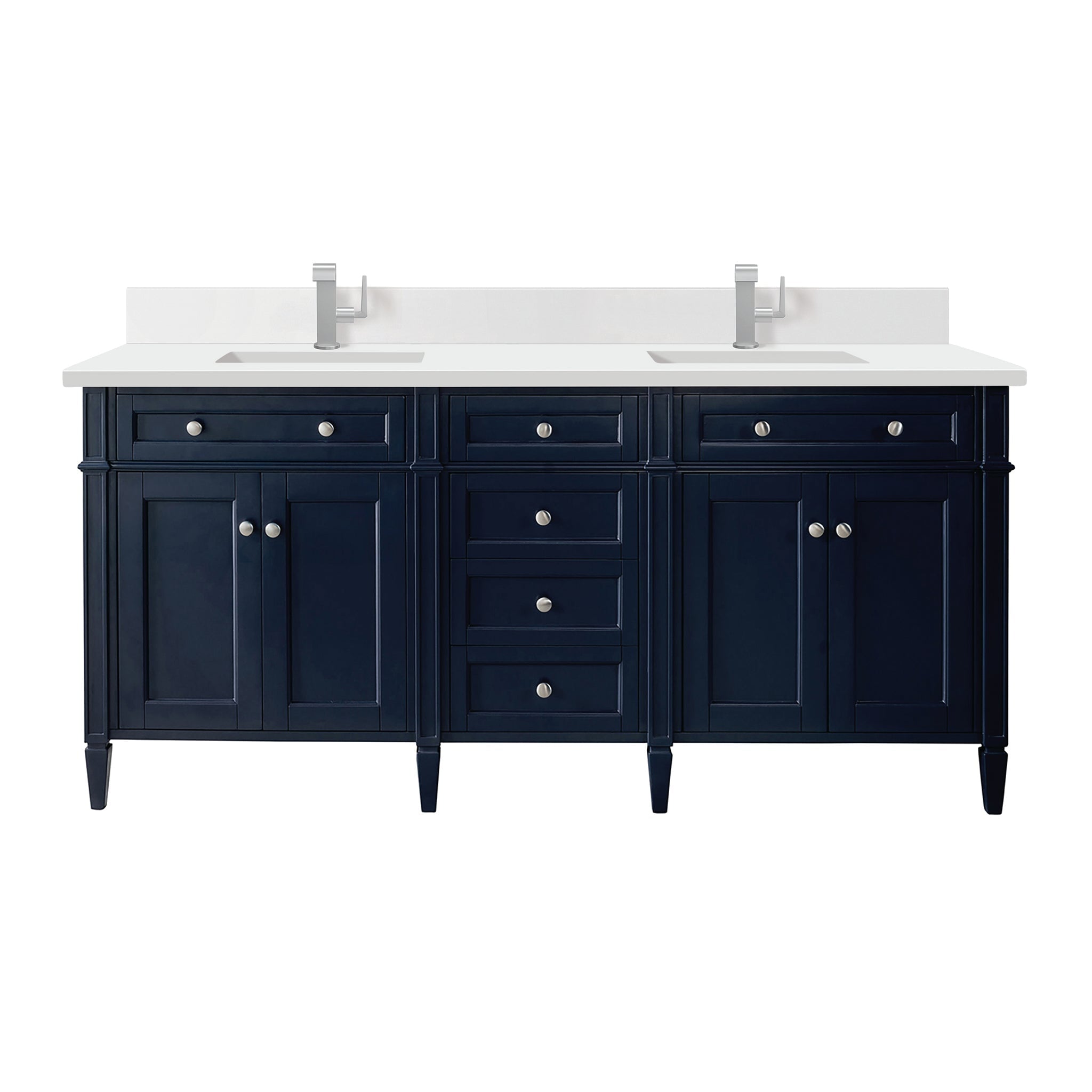 Brittany 72" Double Bathroom Vanity in Victory Blue