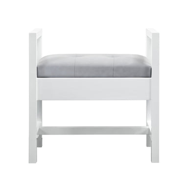 James Martin Vanities - Addison 24.5" Upholster Bench, Glossy White - E444 - BNCH - GW - Home Luxury USA