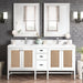 James Martin Vanities - Addison 72" Double Vanity Cabinet in Glossy - White - E444 - V72 - GW - 1WZ - Home Luxury USA