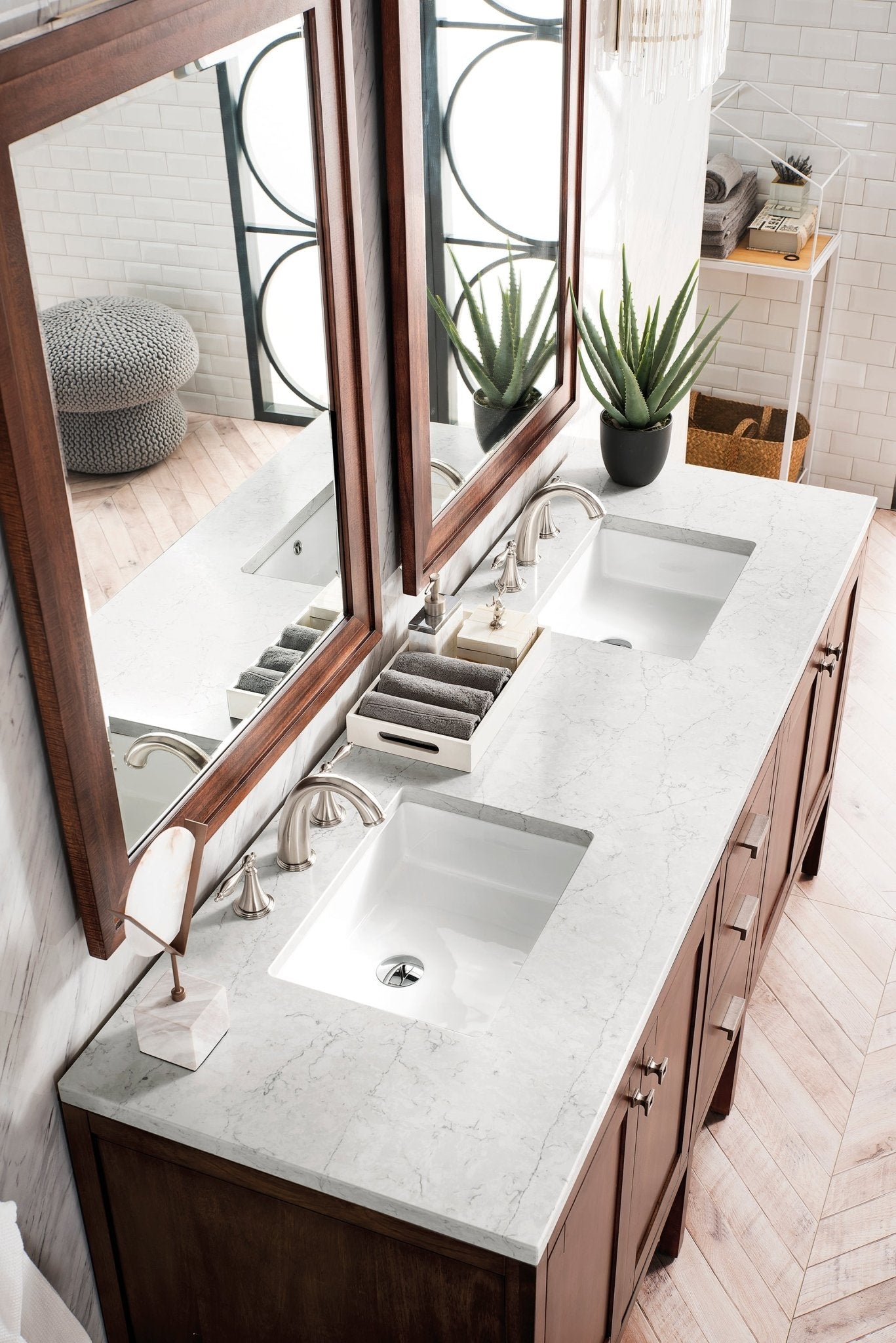 James Martin Vanities - Addison 72" Double Vanity Cabinet in Mid - Century Acacia - E444 - V72 - MCA - 3EJP - Home Luxury USA