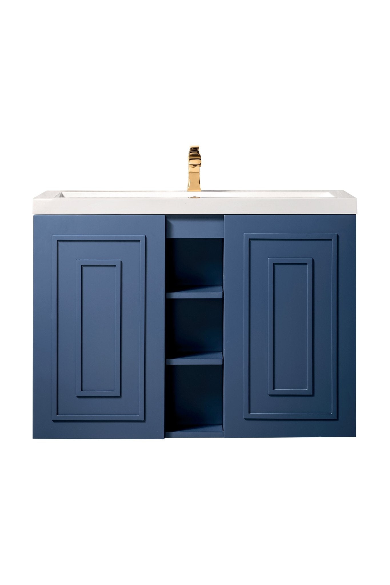 James Martin Vanities - Alicante' 39.5" Single Vanity in Azure Blue - E110V39.5AZBRGDWG - Home Luxury USA