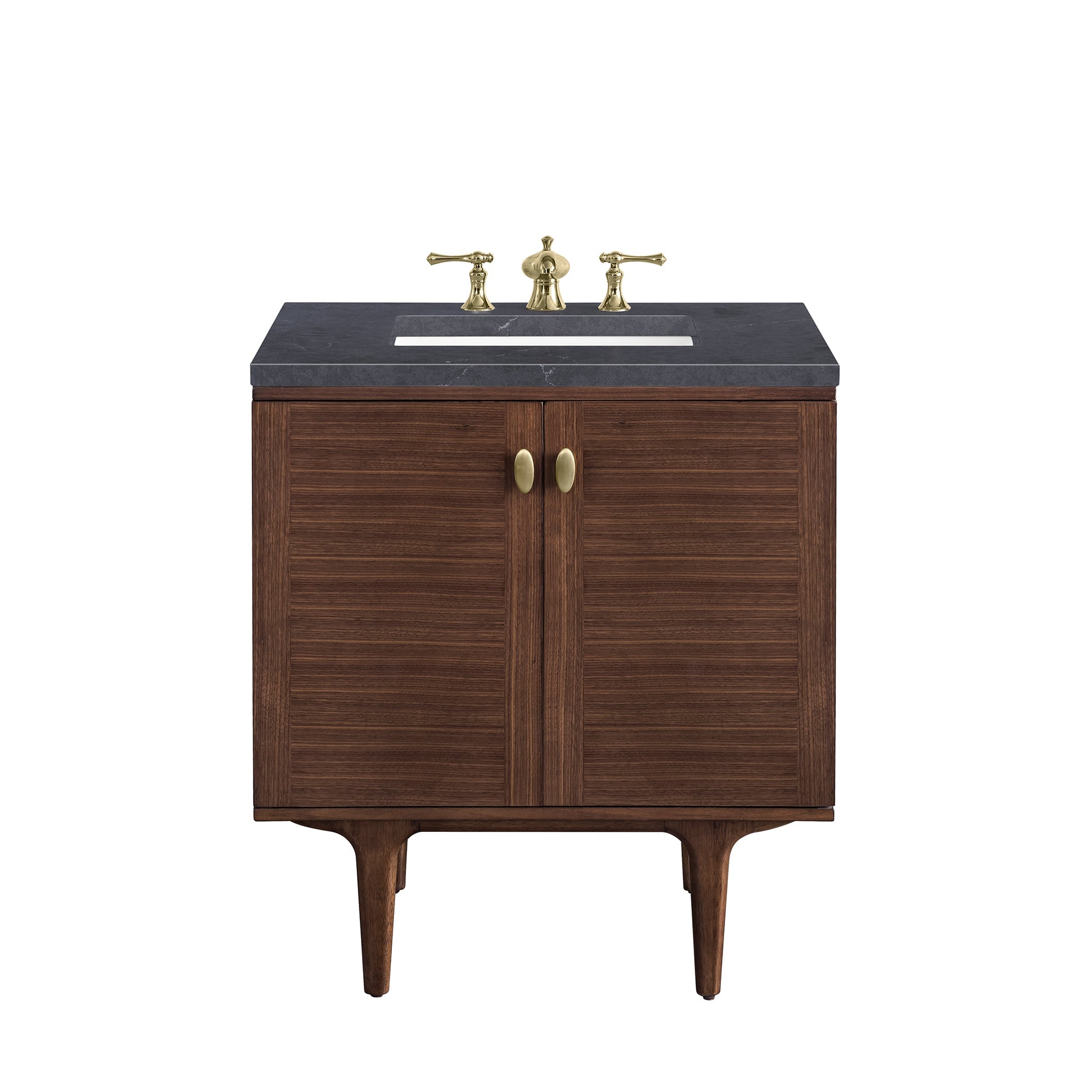 James Martin Vanities - Amberly 30" Single Vanity in Mid - Century Walnut - 670 - V30 - WLT - Home Luxury USA