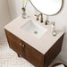 James Martin Vanities - Amberly 36" Single Vanity in Mid - Century Walnut - 670 - V36 - WLT - 3EMR - Home Luxury USA