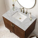 James Martin Vanities - Amberly 36" Single Vanity in Mid - Century Walnut - 670 - V36 - WLT - 3VSL - Home Luxury USA