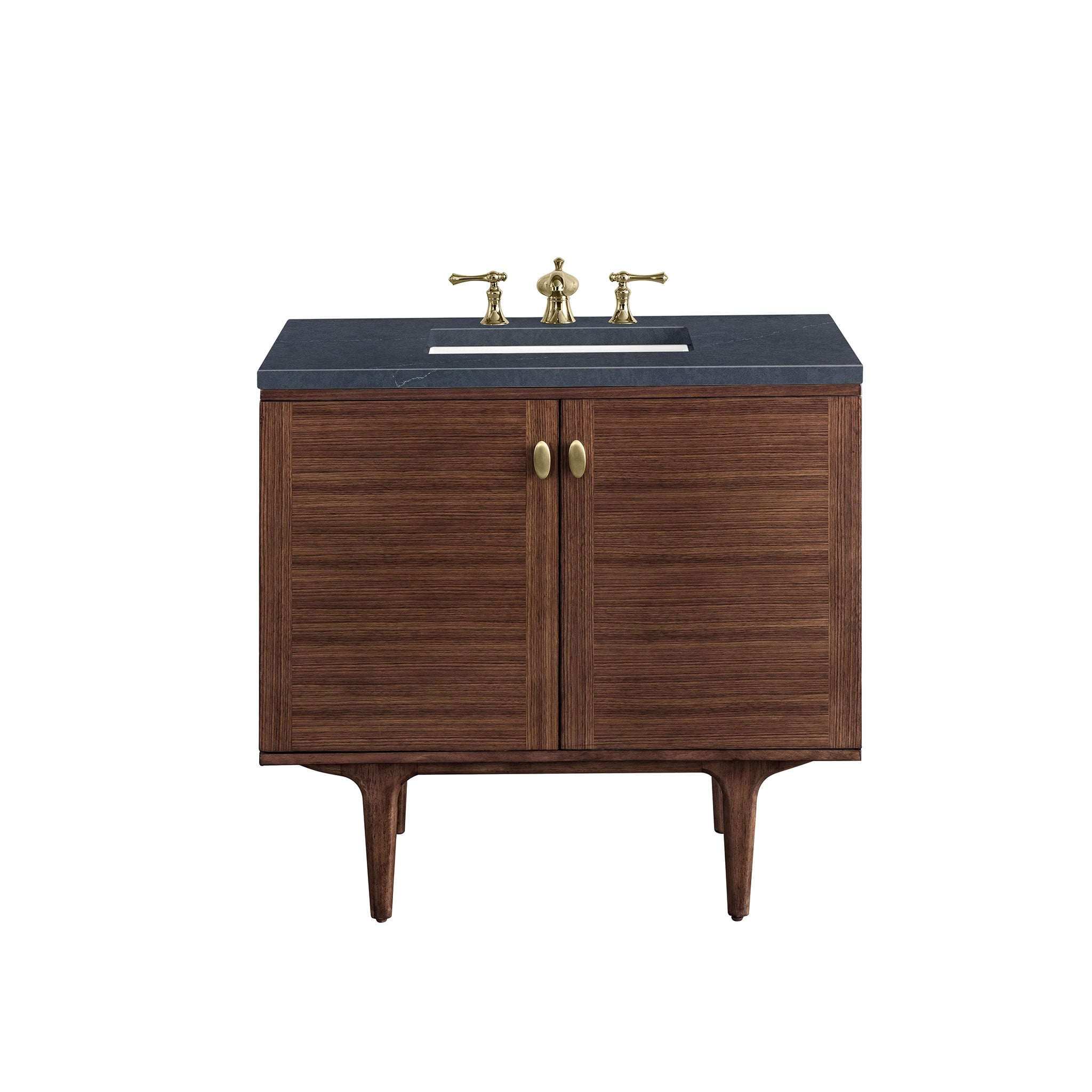 James Martin Vanities - Amberly 36" Single Vanity in Mid - Century Walnut - 670 - V36 - WLT - Home Luxury USA