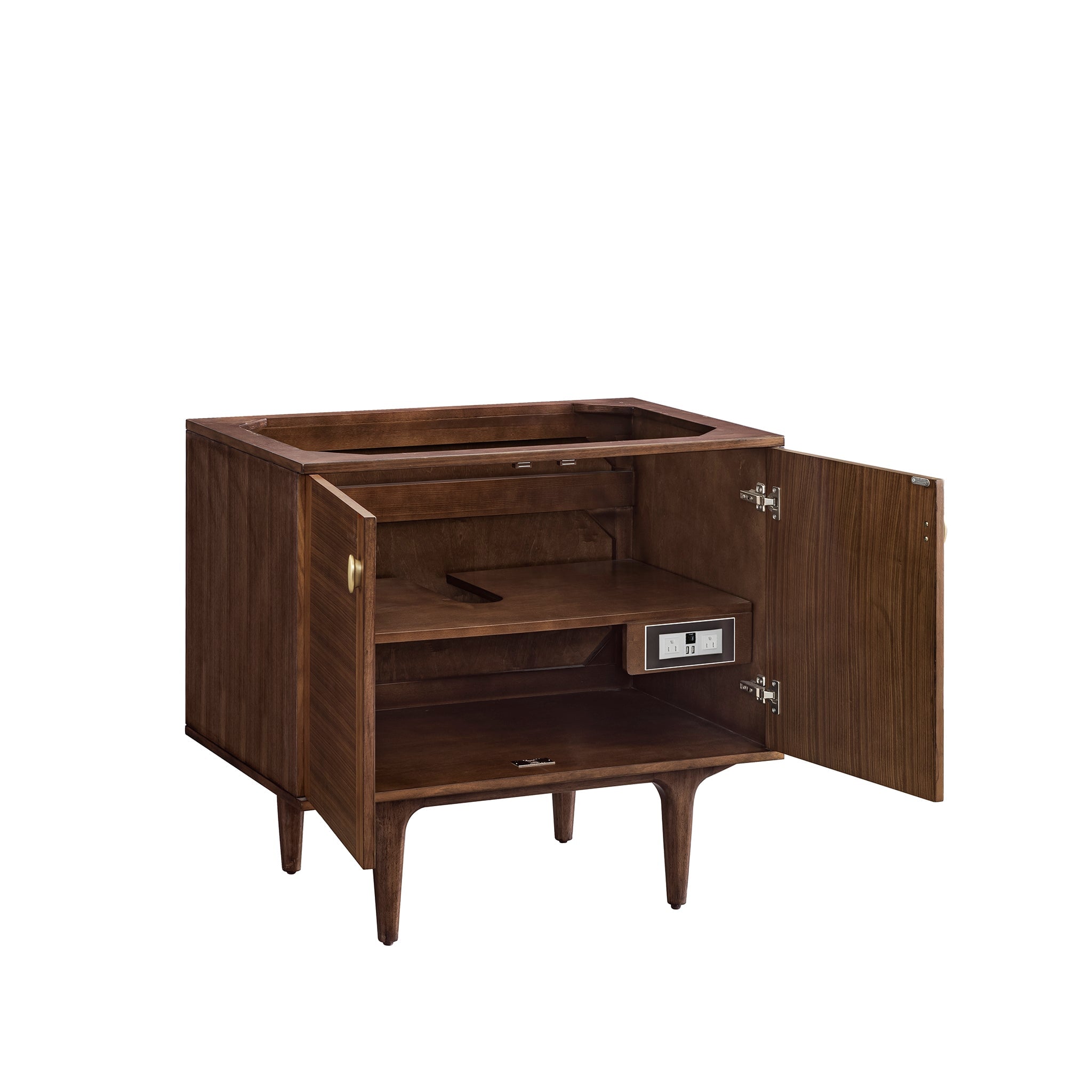 James Martin Vanities - Amberly 36" Single Vanity in Mid - Century Walnut - 670 - V36 - WLT - Home Luxury USA