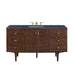 James Martin Vanities - Amberly 60" Single Vanity in Mid - Century Walnut - 670 - V60S - WLT - Home Luxury USA