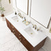 James Martin Vanities - Amberly 72" Double Vanity in Mid - Century Walnut - 670 - V72 - WLT - 3WZ - Home Luxury USA