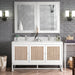 James Martin Vanities - Athens 60" Double Vanity Cabinet, Glossy White - E645 - V60D - GW - 1WZ - Home Luxury USA